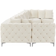 Meridian Furniture Tremblay Cream Velvet Modular Sectional