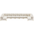 Meridian Furniture Tremblay Cream Velvet Modular Sectional