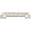 Meridian Furniture Tremblay Cream Velvet Modular Sectional
