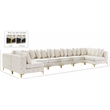 Meridian Furniture Tremblay Cream Velvet Modular Sectional