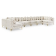 Meridian Furniture Tremblay Cream Velvet Modular Sectional