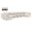 Meridian Furniture Tremblay Cream Velvet Modular Sectional