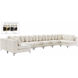 Meridian Furniture Tremblay Cream Velvet Modular Sectional