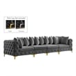 Meridian Furniture Tremblay Grey Velvet Modular Sofa