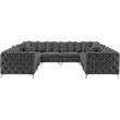Meridian Furniture Tremblay Grey Velvet Modular Sectional