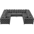 Meridian Furniture Tremblay Grey Velvet Modular Sectional