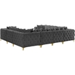 Meridian Furniture Tremblay Grey Velvet Modular Sectional