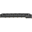 Meridian Furniture Tremblay Grey Velvet Modular Sectional