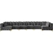 Meridian Furniture Tremblay Grey Velvet Modular Sectional