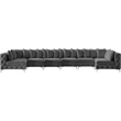 Meridian Furniture Tremblay Grey Velvet Modular Sectional