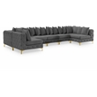 Meridian Furniture Tremblay Grey Velvet Modular Sectional