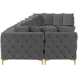 Meridian Furniture Tremblay Grey Velvet Modular Sectional