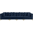 Meridian Furniture Tremblay Navy Velvet Modular Sofa
