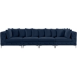 Meridian Furniture Tremblay Navy Velvet Modular Sofa