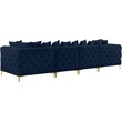 Meridian Furniture Tremblay Navy Velvet Modular Sofa