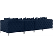 Meridian Furniture Tremblay Navy Velvet Modular Sofa