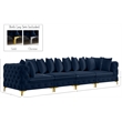 Meridian Furniture Tremblay Navy Velvet Modular Sofa
