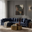 Meridian Furniture Tremblay Navy Velvet Modular Sectional