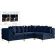 Meridian Furniture Tremblay Navy Velvet Modular Sectional
