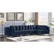 Meridian Furniture Tremblay Navy Velvet Modular Sectional