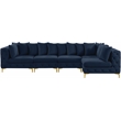 Meridian Furniture Tremblay Navy Velvet Modular Sectional