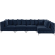 Meridian Furniture Tremblay Navy Velvet Modular Sectional