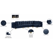Meridian Furniture Tremblay Navy Velvet Modular Sectional