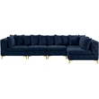 Meridian Furniture Tremblay Navy Velvet Modular Sectional
