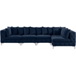 Meridian Furniture Tremblay Navy Velvet Modular Sectional
