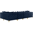 Meridian Furniture Tremblay Navy Velvet Modular Sectional