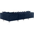 Meridian Furniture Tremblay Navy Velvet Modular Sectional