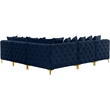 Meridian Furniture Tremblay Navy Velvet Modular Sectional