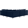 Meridian Furniture Tremblay Navy Velvet Modular Sectional
