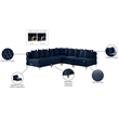 Meridian Furniture Tremblay Navy Velvet Modular Sectional