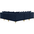 Meridian Furniture Tremblay Navy Velvet Modular Sectional