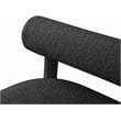 Meridian Furniture Parlor Black Boucle Fabric Bench