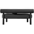 Meridian Furniture Parlor Black Boucle Fabric Bench