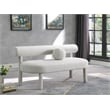Meridian Furniture Parlor Cream Boucle Fabric Bench