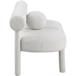 Meridian Furniture Parlor Cream Boucle Fabric Bench