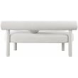 Meridian Furniture Parlor Cream Boucle Fabric Bench