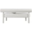 Meridian Furniture Parlor Cream Boucle Fabric Bench
