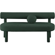 Meridian Furniture Parlor Green Boucle Fabric Bench