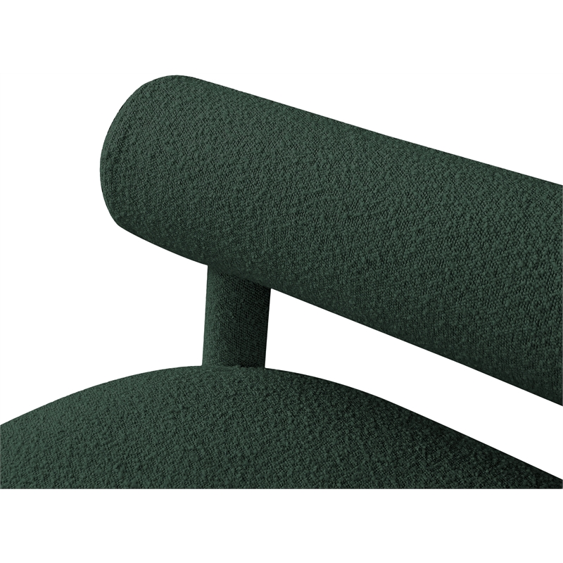 Meridian Furniture Parlor Green Boucle Fabric Bench