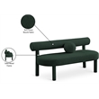 Meridian Furniture Parlor Green Boucle Fabric Bench