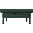 Meridian Furniture Parlor Green Boucle Fabric Bench