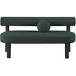 Meridian Furniture Parlor Green Boucle Fabric Bench
