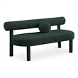 Meridian Furniture Parlor Green Boucle Fabric Bench