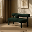Meridian Furniture Parlor Green Boucle Fabric Bench