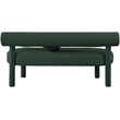Meridian Furniture Parlor Green Boucle Fabric Bench