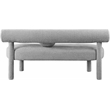 Meridian Furniture Parlor Grey Boucle Fabric Bench